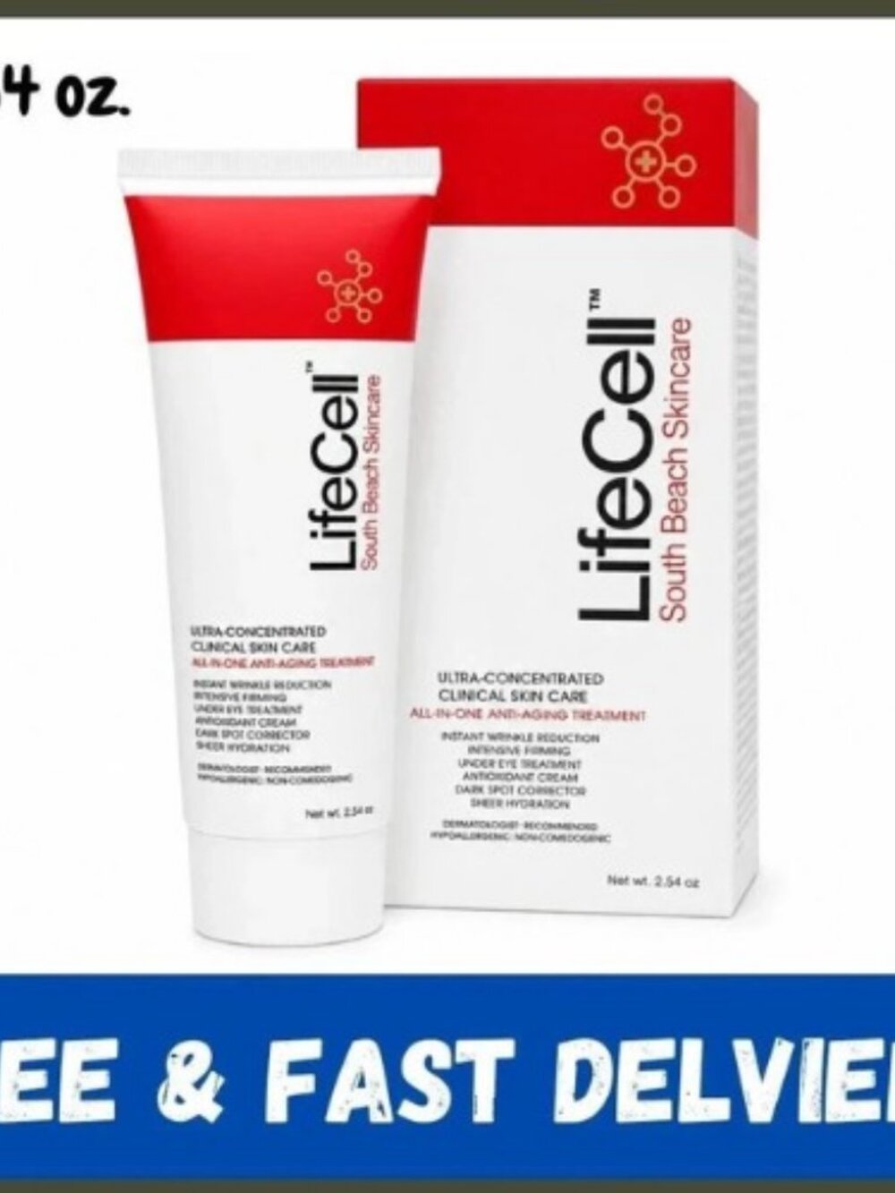 New Live Cell South Beach Skincare All-In-One Anti-Aging Treatment 2.54 oz